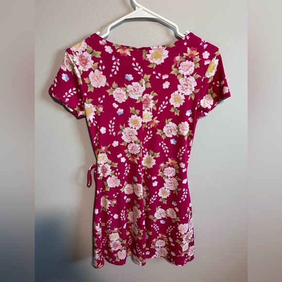 Aeropostale Pink Floral Y2K Wrap Style Dress-Sm - Picture 6 of 7